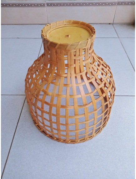 Đèn mây tre đan hình lọ mực f10.25h25