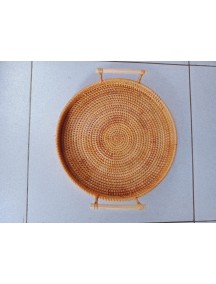 khay mây đan có tay cầm D30