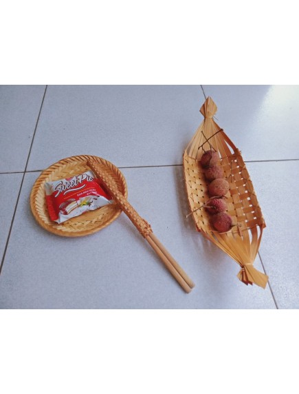 Đĩa mây tre đan tròn d26h2