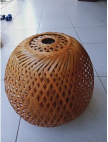 Đèn cầu mây tre đan 2 lớp