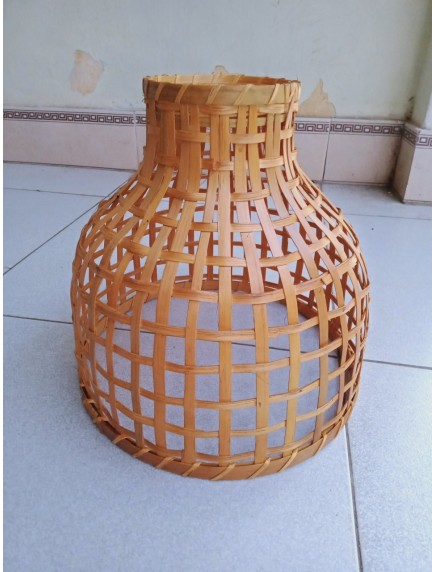 Đèn mây tre đan hình lọ mực f10.25h25