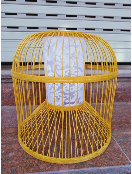 Đèn mây tre đan tăm có giấy trang trí