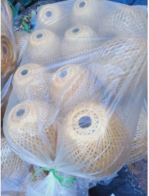 Đèn cầu mây tre đan 2 lớp