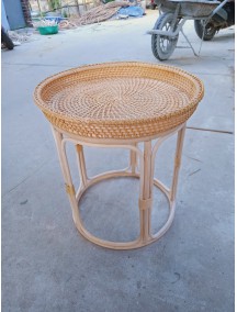 Bàn mây đan tròn