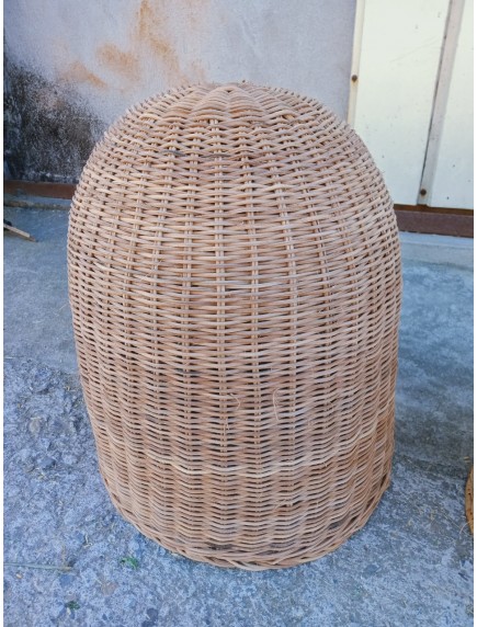 Đèn mây tre đan màu nâu -hình chuông - cổ chai