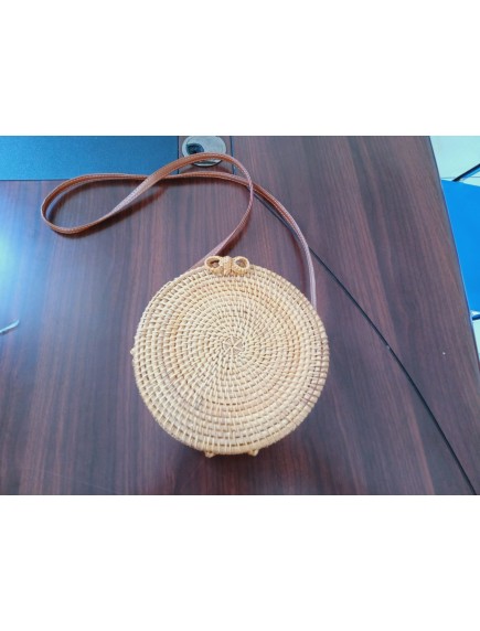 Túi mây đan hình tròn